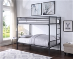 Gelsey Twin/Twin Bunk Bed in Sandy Black Finish by Acme - 37800