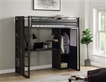 Cargo Twin Loft Bed in Gunmetal Finish by Acme - 37965