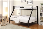 Limbra Twin XL/Queen Bunk Bed in Sandy Black Finish by Acme - 38000