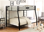Limbra Full XL/Queen Bunk Bed in Sandy Black Finish by Acme - 38005