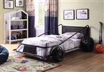 Taban Twin Bed in Black & Black PU Finish by Acme - 38080T