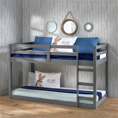 Gaston Loft Bed in Gray Finish by Acme - 38180
