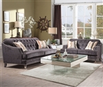 Helenium 2 Piece Sofa Set in Gray Chenille Finish by Acme - 50215-S