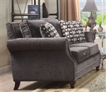 Ilex Loveseat in Gray Chenille Finish by Acme - 50291