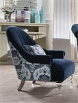 Jaborosa Chair in Blue Velvet Finish by Acme - 50347