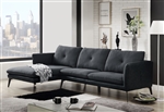 Harun 2 Piece Sectional in Gray Fabric & PU Finish by Acme - 51480