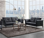 Harun 2 Piece Sofa Set in Gray Fabric & PU Finish by Acme - 51490-S