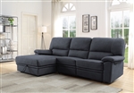 Trifora 2 Piece Reclining Sectional in Dark Gray Fabric Finish by Acme - 51605