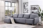 Marcin 3 Piece Sectional in Gray Fabric Finish by Acme - 51830