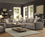 Ushury 2 Piece Sofa Set in Gray Chenille (2-Tone) Finish by Acme - 52190-S