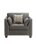 Laurissa Chair in Light Charcoal Linen Finish by Acme - 52407