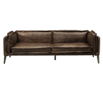 Porchester Sofa in Distress Chocolate Top Grain Leather Finish by Acme - 52480