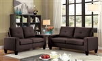 Platinum II 2 Piece Sofa Set in Chocolate Linen Finish by Acme - 52730-S