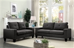 Platinum II 2 Piece Sofa Set in Gray Linen Finish by Acme - 52735-S