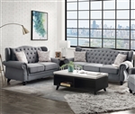 Hannes 2 Piece Sofa Set in Gray Fabric Finish by Acme - 53280-S