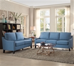 Zapata 2 Piece Sofa Set in Blue Linen Finish by Acme - 53550-S