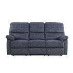 Saul II Motion Sofa in Slate Blue Velvet Finish by Acme - 53980