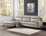 Werner 2 Piece Sectional in Beige Leather-Aire Finish by Acme - 54435