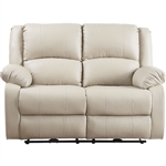 Zuriel Power Motion Loveseat in Beige PU Finish by Acme - 54611