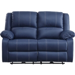 Zuriel Power Motion Loveseat in Blue PU Finish by Acme - 54616