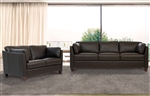 Matias 2 Piece Sofa Set in Chocolate Leather Finish by Acme - 55010-S