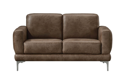 Reagan Loveseat in 2-Tone Mocha Polished Microfiber Finish by Acme - 55086