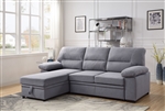 Nazli Reversible Storage Sleeper Sectional in Gray Fabric Finish by Acme - 55525