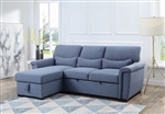 Haruko Reversible Storage Sleeper Sectional in Blue Fabric Finish by Acme - 55540