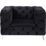 Phifina Chair in Black Velvet Finish by Acme - 55922