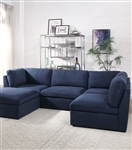 Crosby 4 Piece Sectional in Blue Fabric Finish by Acme - 56035-56036