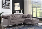 Adnelis 2 Piece Sectional in Gray Velvet Finish by Acme - 57325