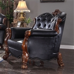 Dresden Chair in PU & Cherry Oak Finish by Acme - 58232