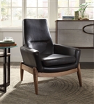 Dolphin Accent Chair in Black Top Grain Leather Finish by Acme - 59533