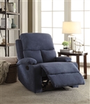 Rosia Recliner in Blue Velvet Finish by Acme - 59545