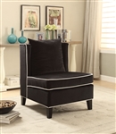 Ozella Accent Chair in Black Velvet Finish by Acme - 59576