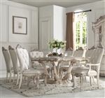 Gorsedd 7 Piece Dining Room Set in Antique White Finish by Acme - 67440