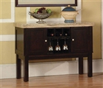 Fraser Server in Faux Marble & Espresso Finish by Acme - 70133