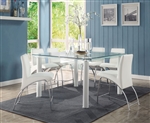 Gordie 7 Piece Counter Height Dining Set in White Finish by Acme - 70250-70253