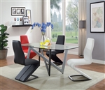 Hassel 5 Piece Dining Room Set with Gray Chairs by Acme - 70600-70605