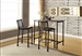 3 Piece Caitlin Bar Table Set in Rustic Oak & Black Finish by Acme - 72030