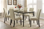 Hadas 7 Piece Dining Room Set in Walnut Finish by Acme - 72050