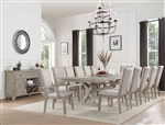 Rocky 7 Piece Dining Room Set in Gray Oak Finish by Acme - 72860