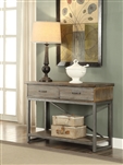 Lazarus Server in Weathered Oak & Antique Silver Finish by Acme - 73113