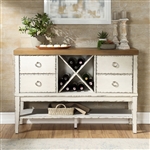 Katet Server in Weathered Oak & Antique White Finish by Acme - 77145