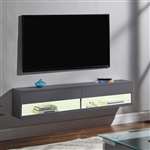 Ximena 60 Inch Floating TV Console in LED & Gunmetal Finish by Acme - 91347
