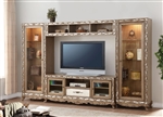 Orianne Entertainment Center in Antique Gold Finish by Acme - 91430