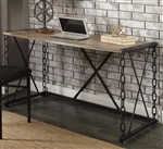 Jodie Executive Home Office Desk in Rustic Oak & Antique Black Finish by Acme - 92248