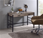 Disho Executive Home Office Desk in Light Weathered Oak & Black Finish by Acme - 92720