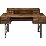 Safea Executive Home Office Desk in Weathered Oak & Black Finish by Acme - 92800