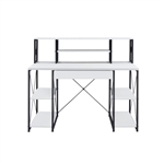 Amiel Executive Home Office Desk in White & Black Finish by Acme - 92879